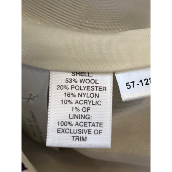 Loft Tweed Pleated Skirt Wool Blend Size 6 Purple Cream Plaid Mini - Picture 12 of 14